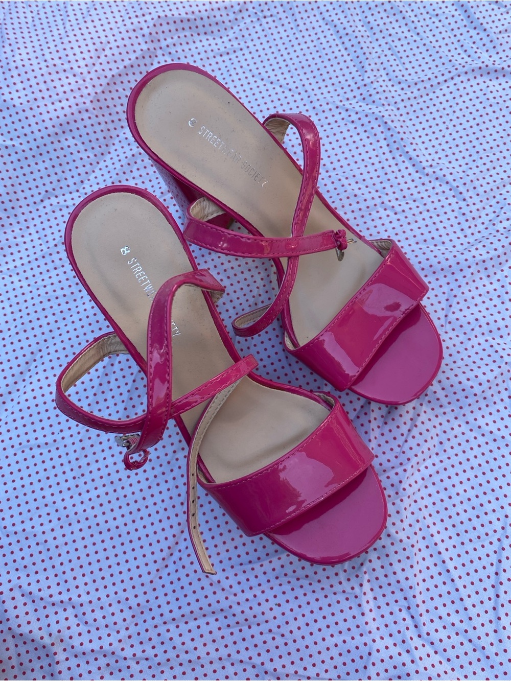 Pink Platform Strap Heels